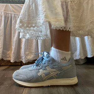 ASICS Gel Lyte blue and white trainers